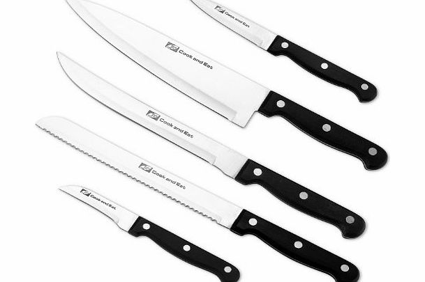 Cook and Eat 5 Piece Cook and Eat Kitchen Knife Set (Without Block)