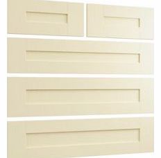 Cream 2 over 3 Drawer Chest Front