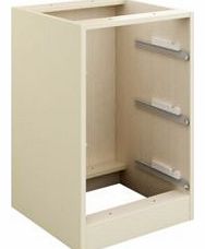 Cream 3 Drawer Bedside Cabinet