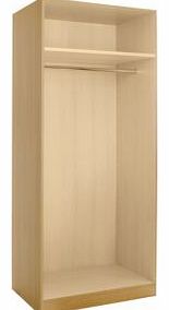 Oak Effect Double Wardrobe Unit