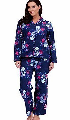 Cookies and Cream Womens Traditional Flannel PJ Pyjama Set Night Wear PJs Pyjamas Sets Ladies 14