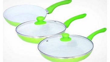 Cooks Professional - Ceramic Pan Set in Green