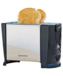 Cookworks 2 Slice Stainless Steel Toaster