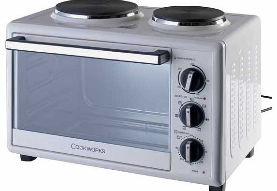 Cookworks KHB28RC10SKH Mini Oven with Hob - White