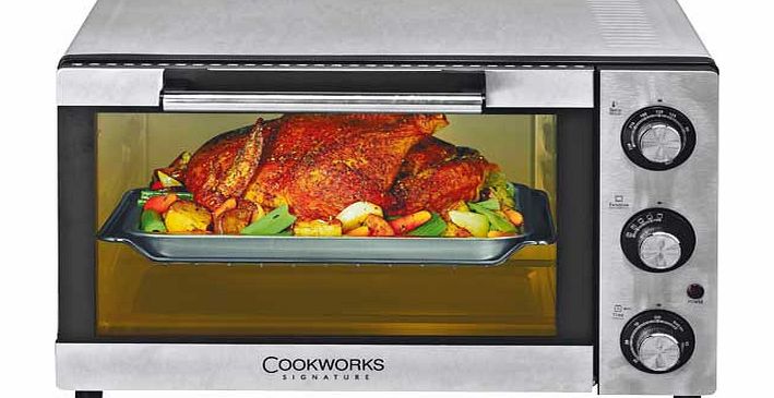 Cookworks KWS1525R-F2U Mini Oven - Stainless Steel