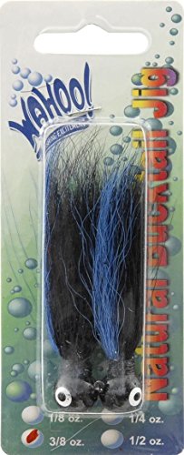 Wahoo Fishing Products Black/Blue Bucktail Jig 2 Pack 3/8 Ounce - High Quality