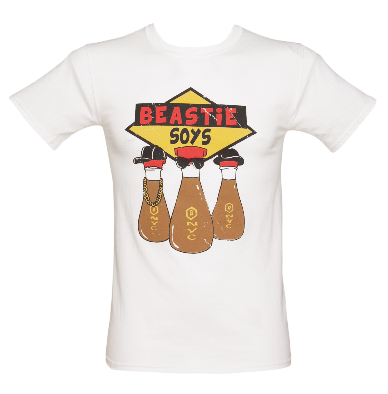 Cool Toons Mens White Beastie Soys T-Shirt from Cool