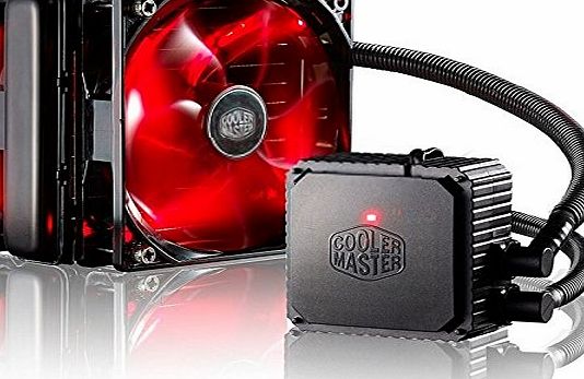 Cooler Master CPU Radiator Water Cooling Kit System with Double 120mm Red LED Quiet and Smart PWM Tower Fan, Liquid Cooling and 27mm thicken Drain keep PC Case and CPU Cooling - Seidon 120V V3 Tower F
