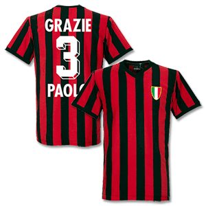 1960s AC Milan Home Retro Shirt + Grazie Paolo 3