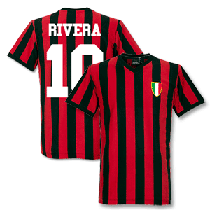 1960s AC Milan Home Retro Shirt + Rivera 10
