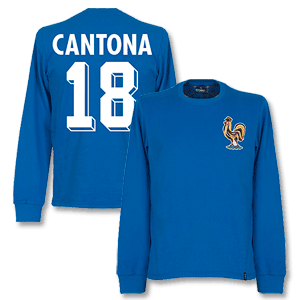 Copa 1970s France Home L/S Retro Shirt   Cantona 18