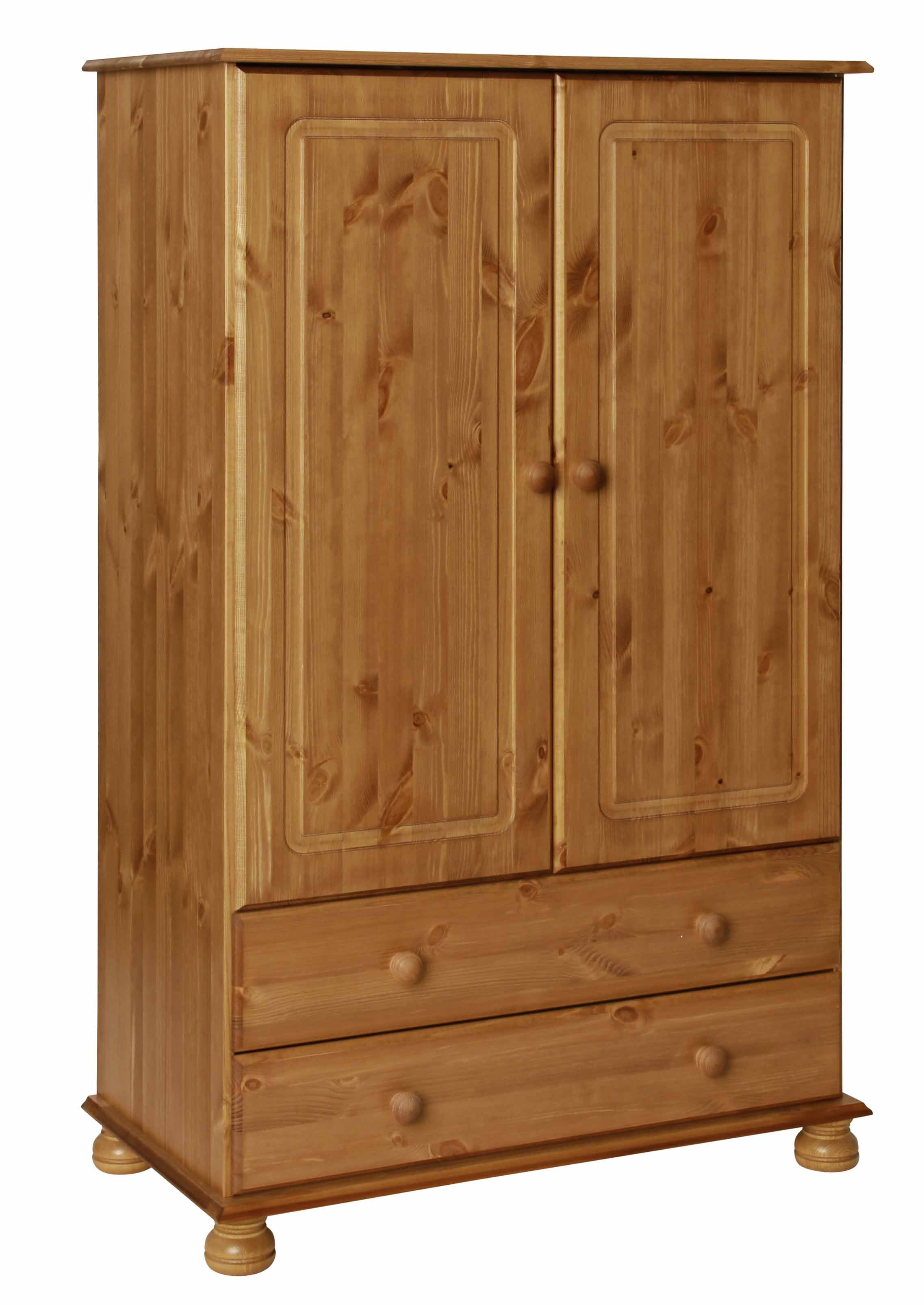 Copenhagen Pine 2 Door 2 Drawer Combi Wardrobe