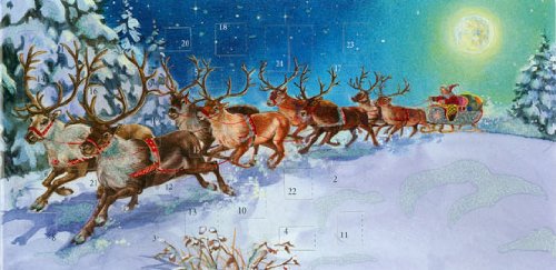 Coppenrath Verlag Mini Advent Calendar - Santa Is Coming - Run Reinder Run