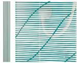 Coram Bi-Fold Door 760mm / Silver Frame / Striped Glass