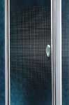Coram Optima Pivot Door 700mm / Silver Frame / Striped Glass