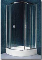 Coram Optima Quadrant 800mm / Silver Frame / Plain Glass