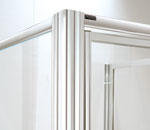 Coram Premier Inline Panels Silver Frame / Plain Glass