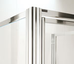 Coram Premier Pentagon Shower Enclosure 900mm / Polished Silver Frame / Plain Glass