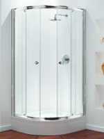 Premier Quadrant Shower Enclosure 900mm / Polished Silver Frame / Plain Glass