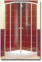 Coram Quadrant Enclosure 900mm / White Frame / Plain Glass