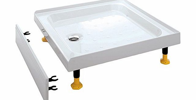 Coram Showers YD763WHI 760 x 760mm 3-Tiling Upstand Shower Tray