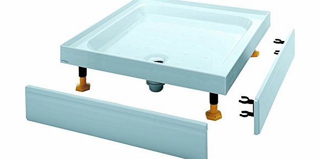 Coram Showers YD764WHI 760 x 760mm 4-Tiling Upstand Shower Tray