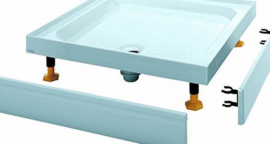 Coram Showers YD804WHI 800 x 800mm 4-Tiling Upstand Shower Tray