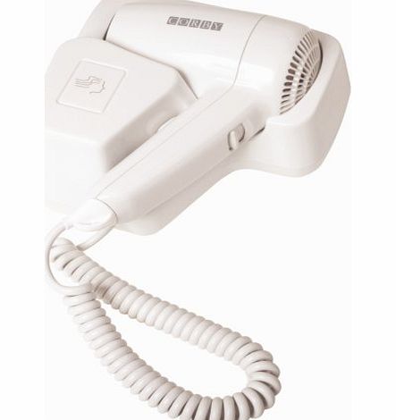 CORBY 7700 Corby Wall Hair Dryer, 95 x 210 x 180 mm, 1.26 Kg, 1200 Watt, White