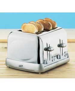 Silver 4 Slice Toaster