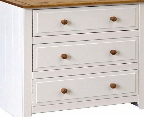 Buxton 3 Drawer Chest in White