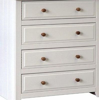 Buxton 4 Drawer Chest in White