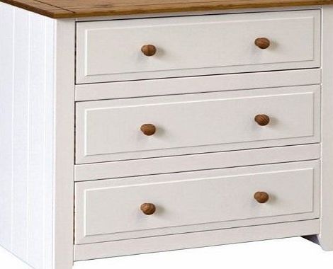 Capri Three Drawer Wide Chest