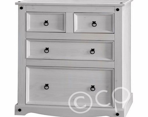 Corona 2+2 Drawer Chest in White