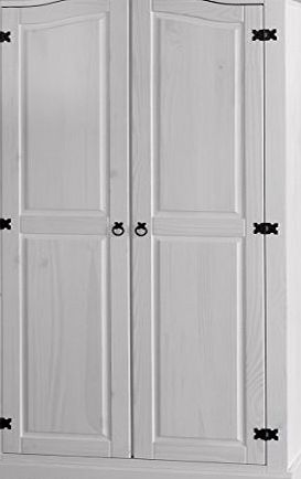 Corona White Washed CRW520 2 Door Wardrobe
