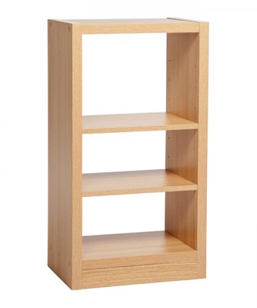 Madison Low Narrow Bookcase In Oak