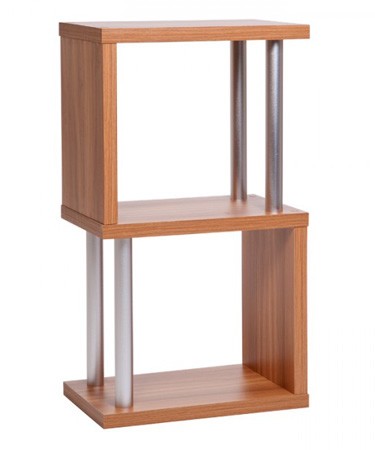 Madison S Low Narrow Bookcase Walnut