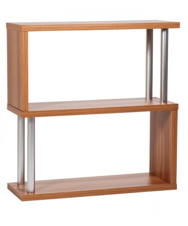 Madison S Storage Low Wide Bookcase In Walnut