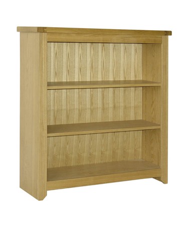 Natural Hardwood Three Shelf Bookcase