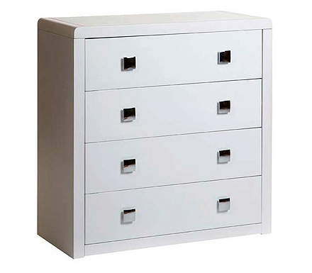 Core Products Reya White 4 Drawer Chest - WHILE STOCKS LAST!