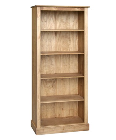 Core Products Traditional Waxed Pine Five Shelf Bookcase