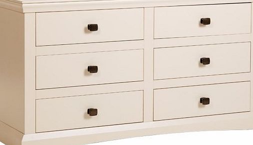 Victoria 3+3 Wide Chest of Drawers in Cream