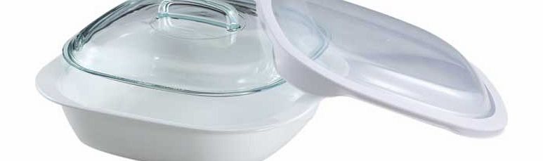 Corelle Bake Serve Store 2.35L Square with Lid