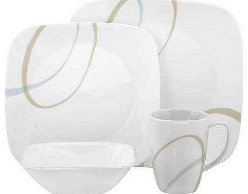 Corelle Sand and Sky 16 Piece Set - Blue and Beige