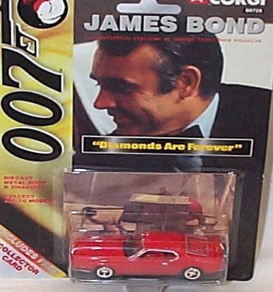 Corgi  james bond 007 diamonds are forever with red car 1.64 ish scale diecast model