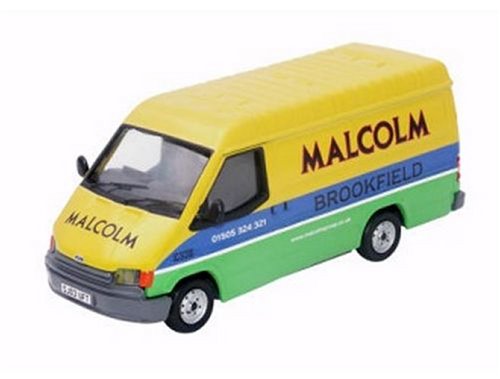Corgi Diecast Model Ford Transit (W H Malcolm) in Green and Yellow (1:43 scale)