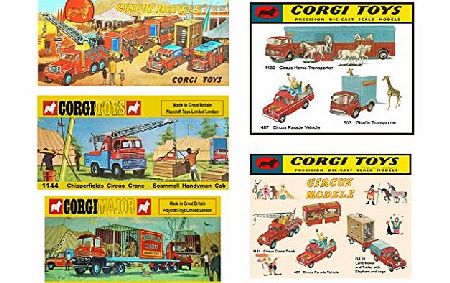 Corgi Toys Set of 5 Chipperfields Circus Posters 1144 1139 1121 GS 19 487 503