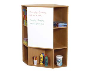 Corner unit with dry wipe panel