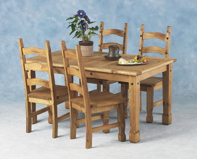 CORONA DINING SET - TABLE & 4 CHAIRS