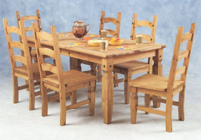 DINING SET - TABLE & 6 CHAIRS