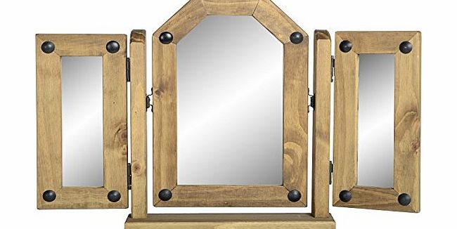 Corona Mercers Furniture Corona Triple Mirror, Multi-Colour